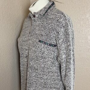 Vintage 80's EURO JOY Paris Milan Embroidered Wool Blend Pullover Jacket Size XL